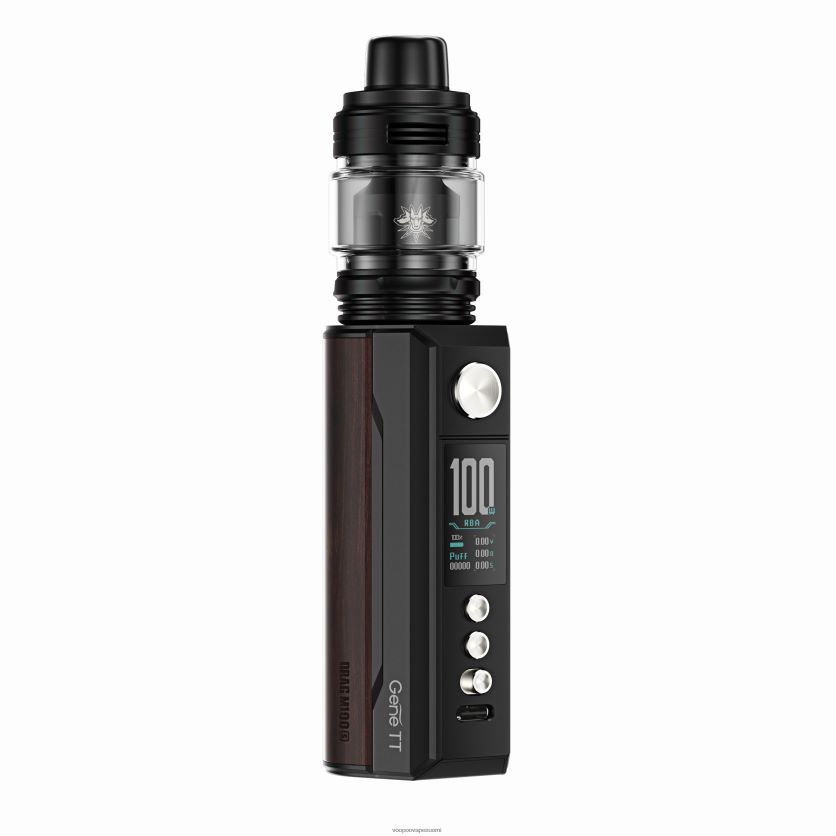 VOOPOO Vape Liquid - VOOPOO DRAG M100S mod laite musta & tumma puu DT4XDB274