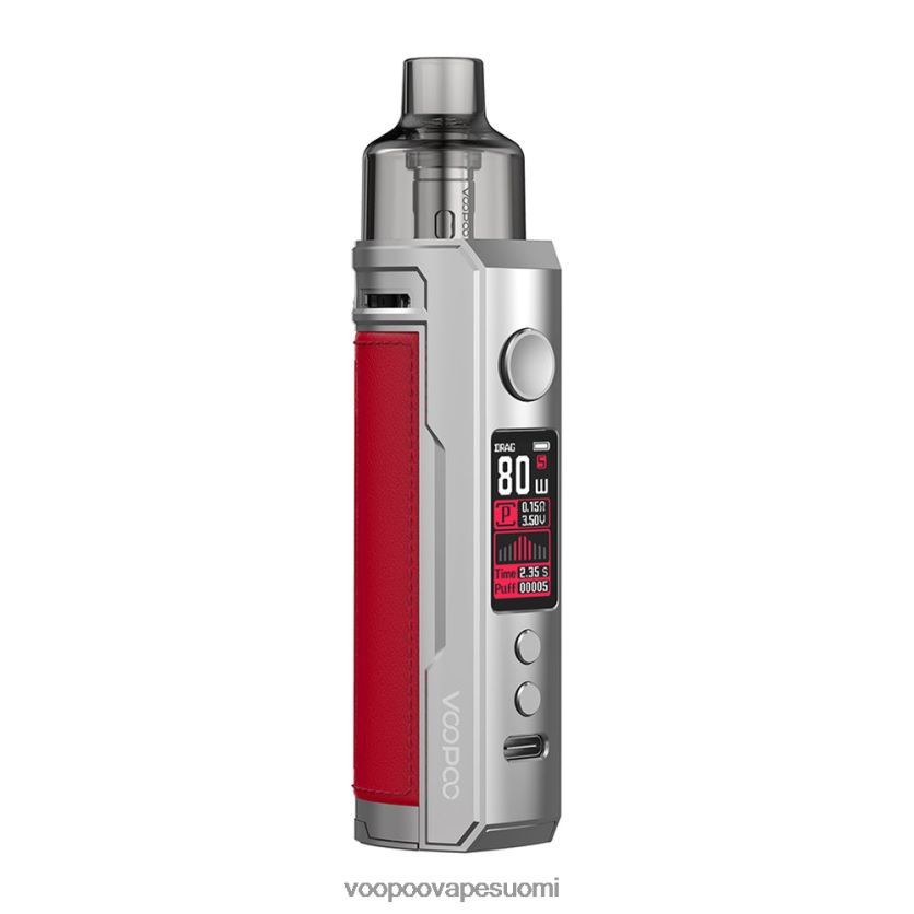VOOPOO Vape Mod Suomi - VOOPOO DRAG X pod mod kit hopean punainen DT4XDB178
