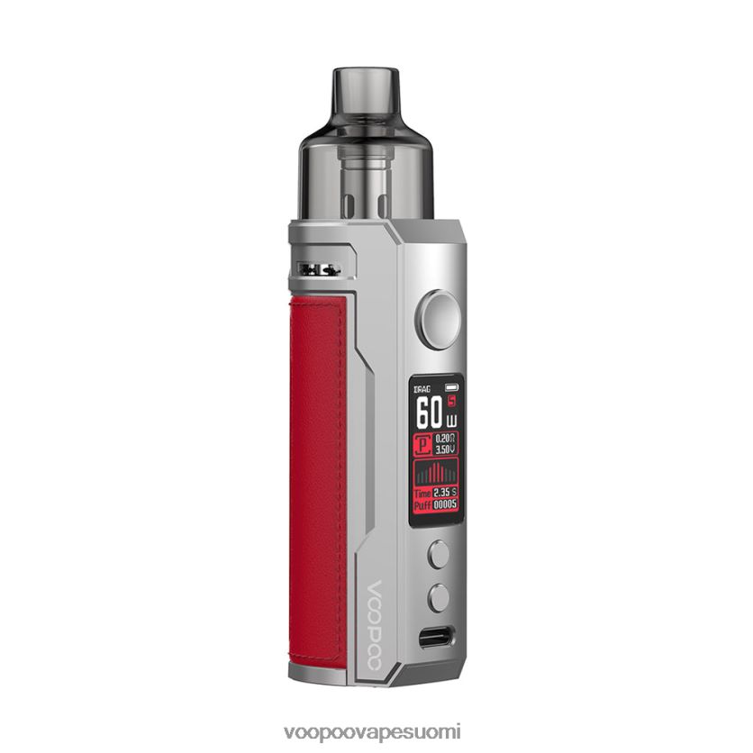 VOOPOO Vape Suomi - VOOPOO DRAG S pod mod kit hopean punainen DT4XDB202