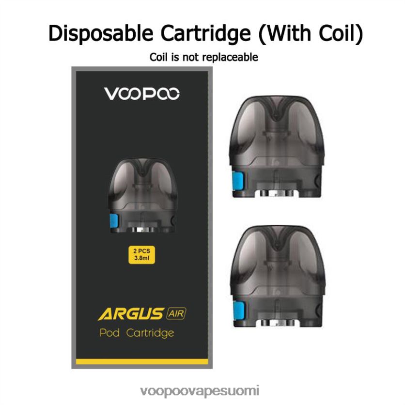 VOOPOO Vape Tanks - VOOPOO ARGUS AIR pod-kasetti (2kpl) pod 0,8 ohmin kelalla DT4XDB535