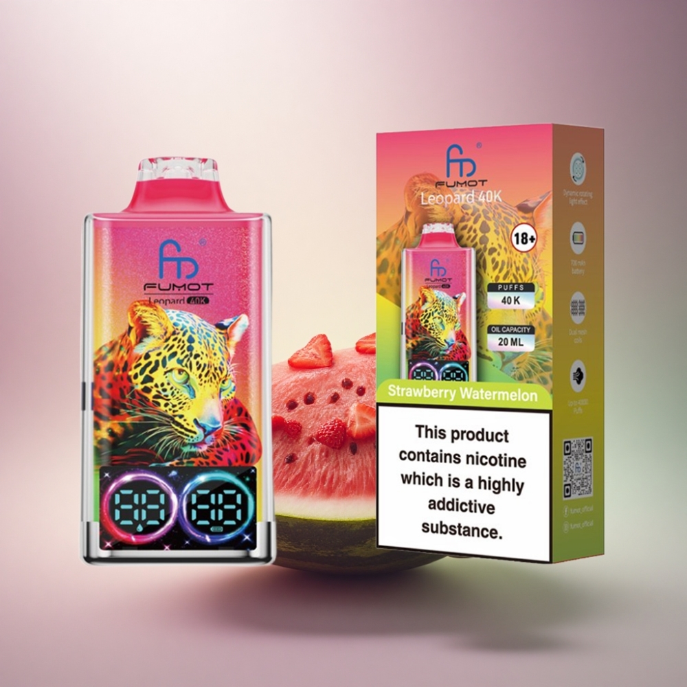 Fumot Leopard 40K Puffs Mansikka-Arbuusi 5% Nikotiinia 700mAh