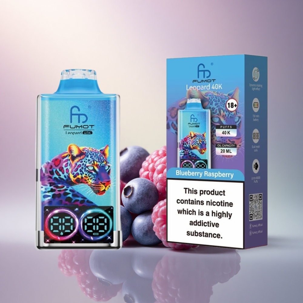 Fumot Leopard 40K Puffs Mustikka Vadelma 2% Nikotiinia 700mAh