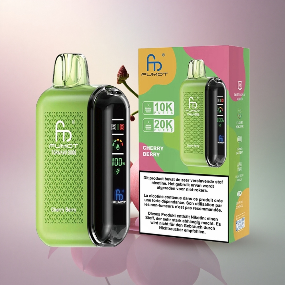 Fumot Tornado 20000 Puffs Kirsikka-Marja Kaksoissihti 850mAh
