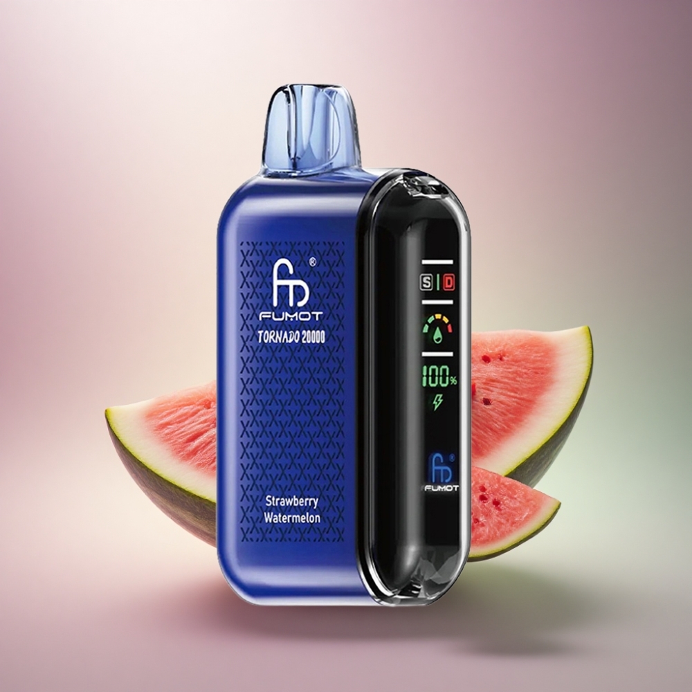 Fumot Tornado 20000 Puffs Mansikka-Arbuusi Dual Mesh - 850mAh Akku - 2% Nikotiinia