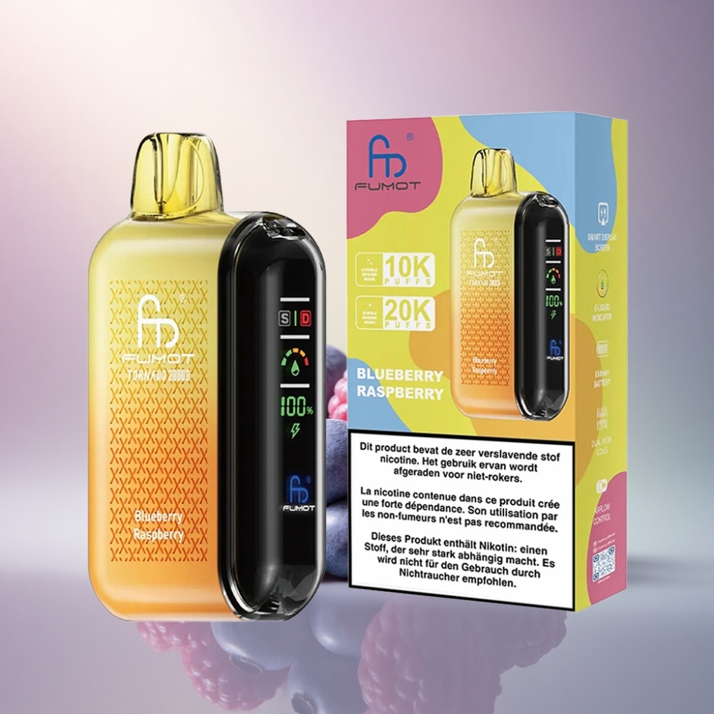 Fumot Tornado 20000 Puffs Mustikka Vadelma 20ml 850mAh