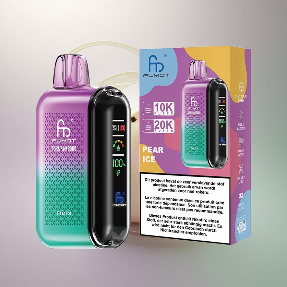 Fumot Tornado 20000 Puffs Päärynäjää Dual Mesh 850mAh