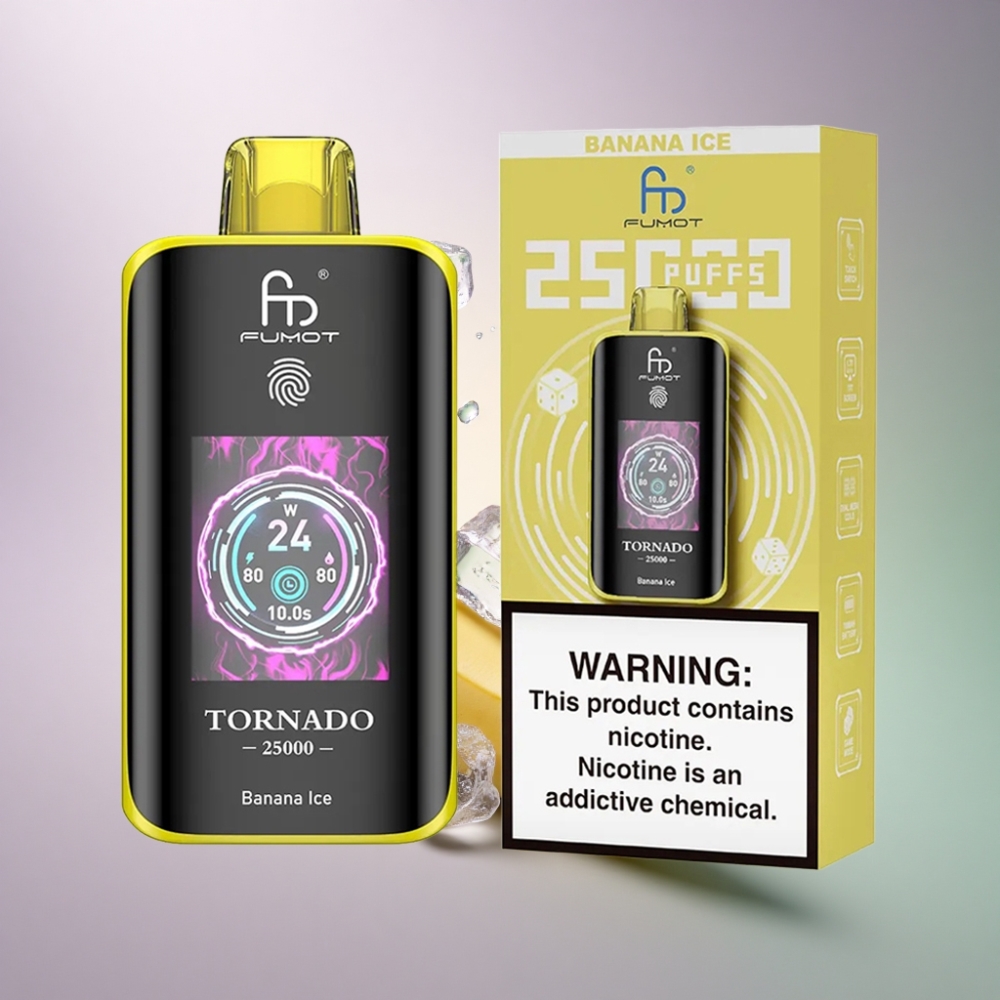 Fumot Tornado 25000 Puffs Banaani-Jää 700mAh 20ml