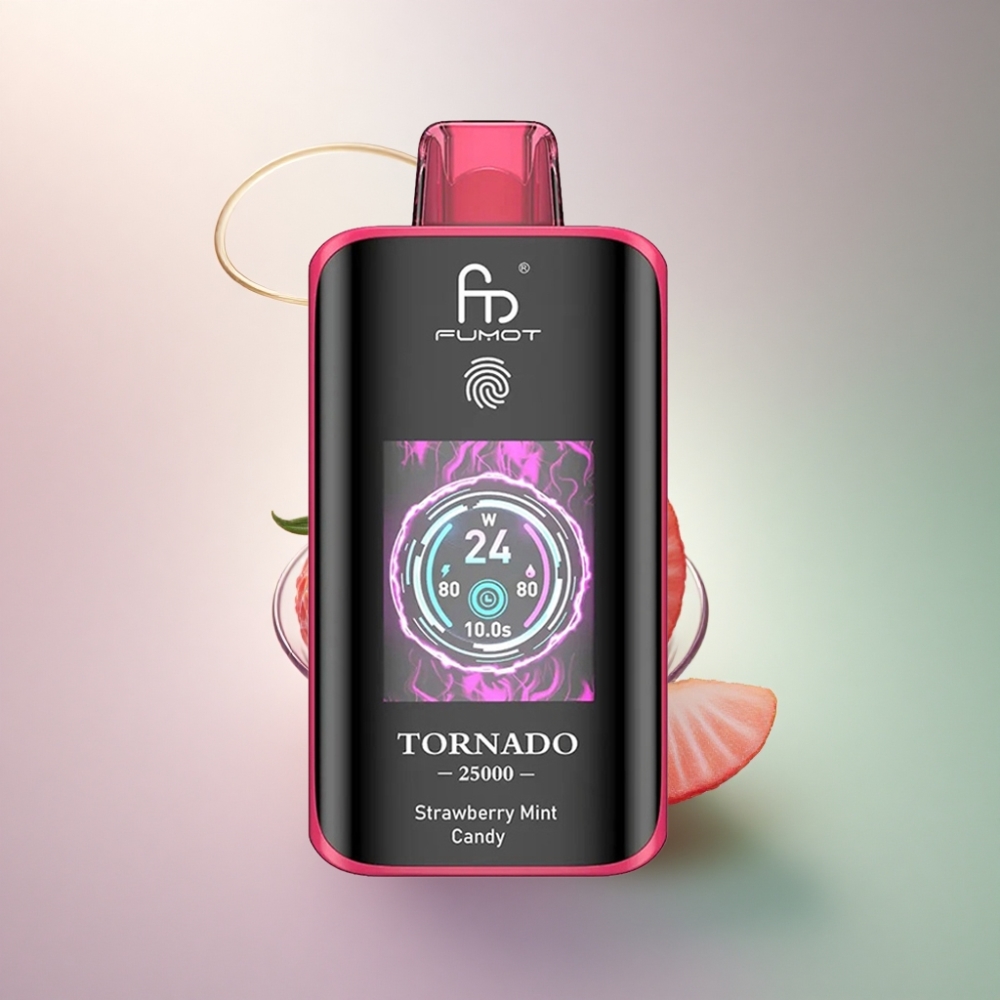Fumot Tornado 25000 Puffs Mansikka-Minttu-Karkki 700mAh 20ml