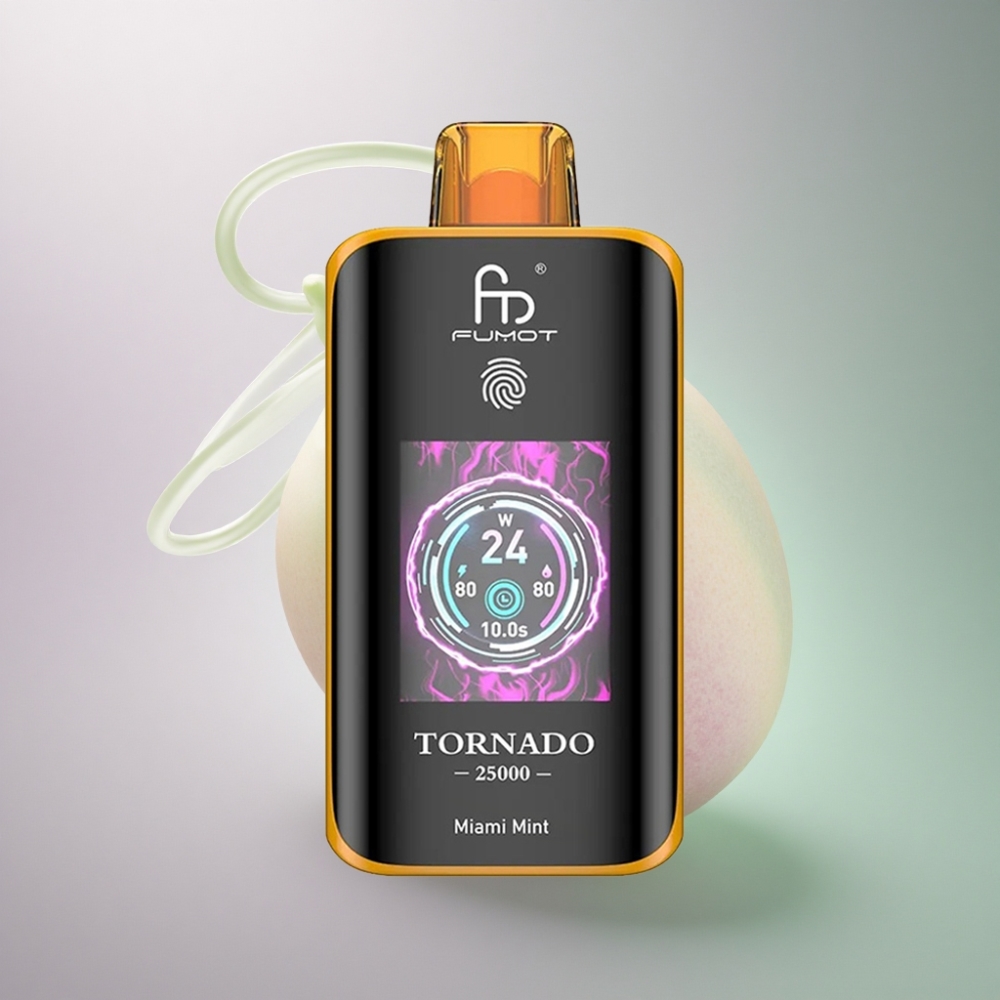 Fumot Tornado 25000 Puffs Miami Mint HD-Näyttö 700mAh