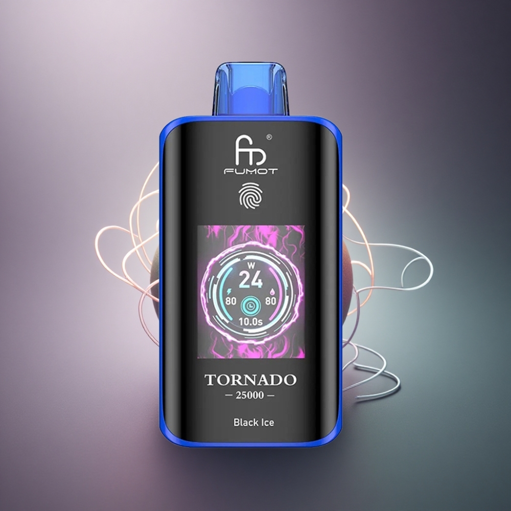 Fumot Tornado 25000 Puffs Musta Jää 700mAh 20ml