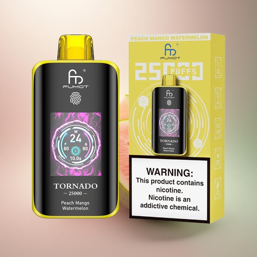 Fumot Tornado 25000 Puffs Persikka Mango Vesimeloni 700mAh 20ml