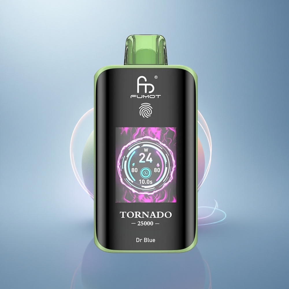 Fumot Tornado 25000 Puffs Tohtori Sininen HD-Näyttö 700mAh