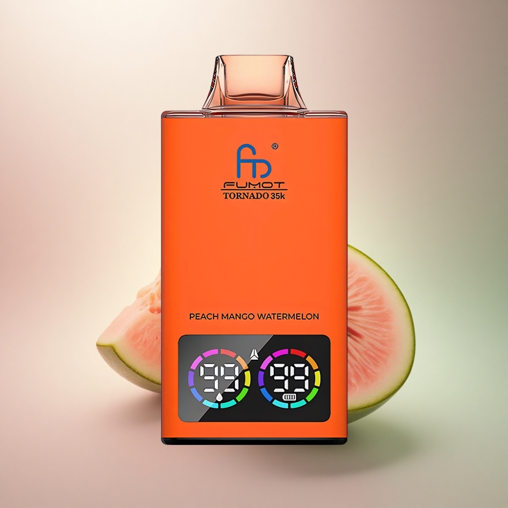 Fumot Tornado 35000 Puffs Persikka Mango Vesimeloni Dual Mesh 700mAh