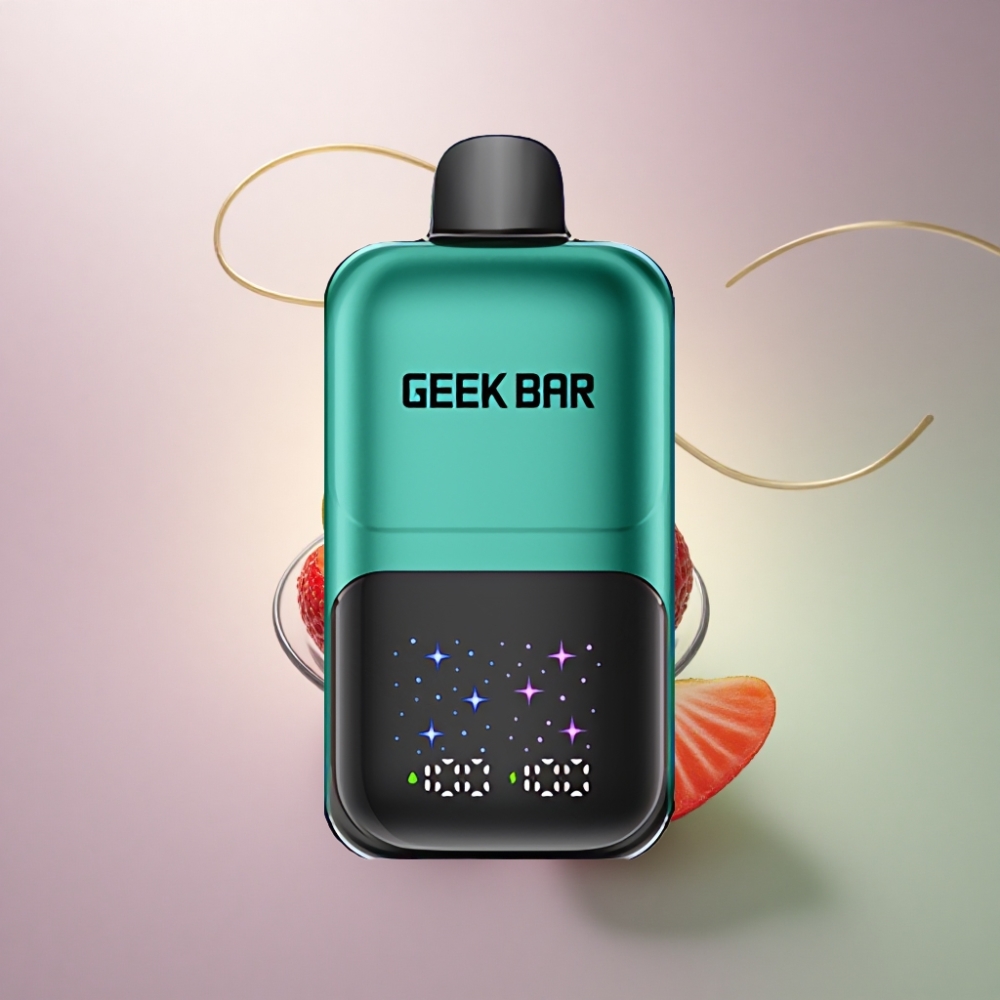 GEEK BAR 2GO 20ml 50000 Puffs Mansikka & Kiivi - 5% Nikotiinia - 20ml Kaksoistankki - Ladattava Paristo