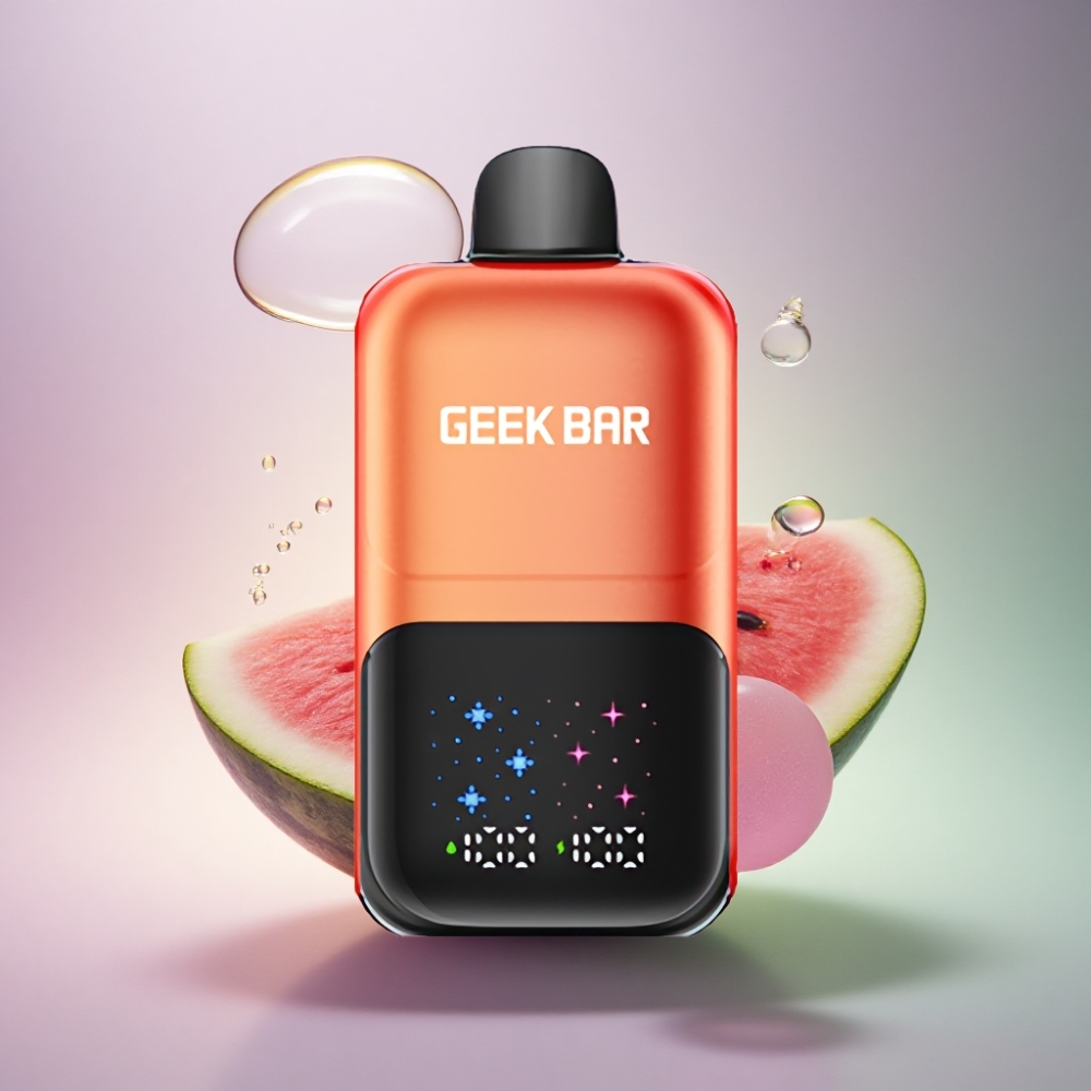 GEEK BAR 2GO 20ml 50000 Puffs Vesimeloni Kuplakumi Jää Dual Tank Rechargeable 5% Nikotiinia