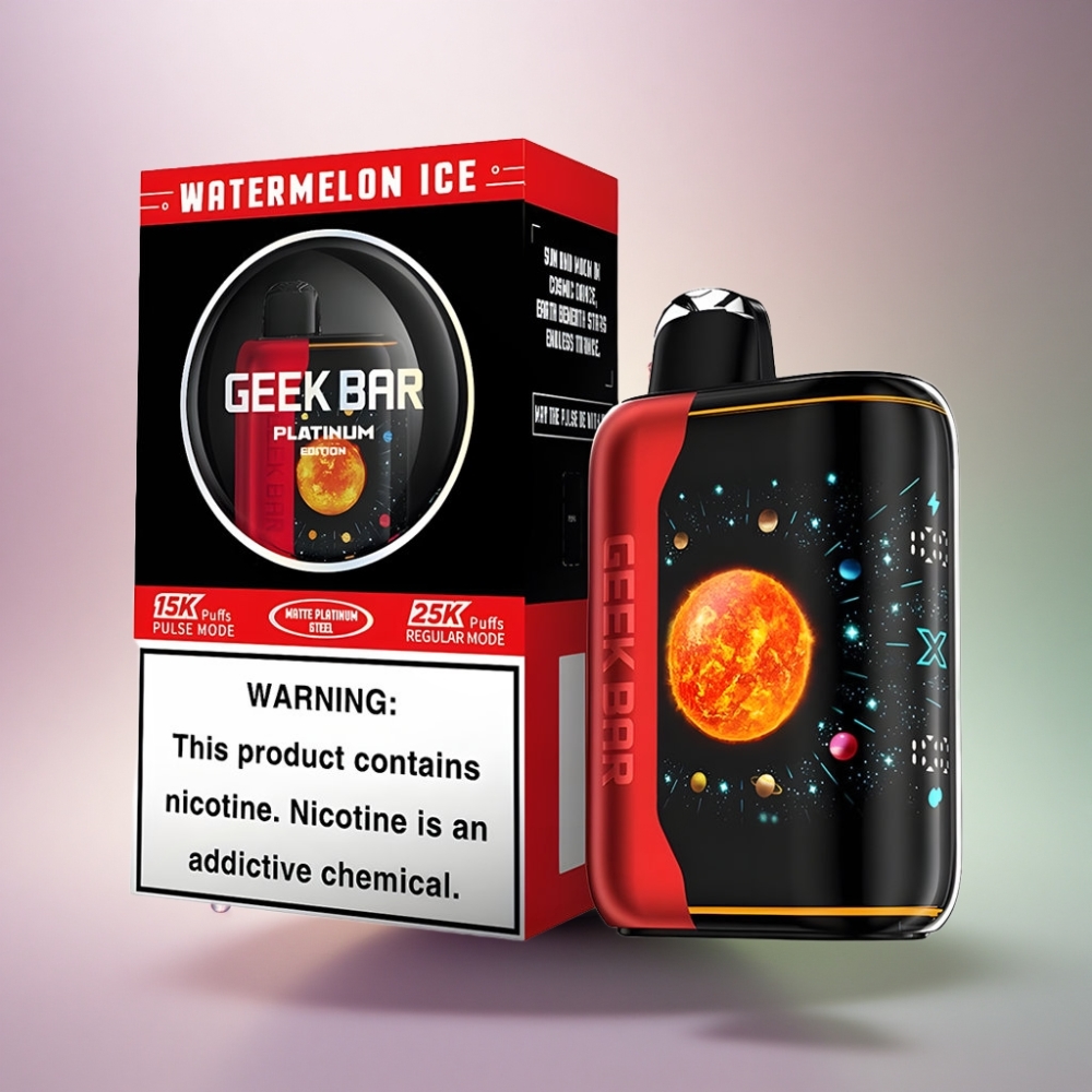 GEEK BAR Platinum Edition 25000 Puffs Vesimeloni-Jää Dual Mesh 2% nikotiinia