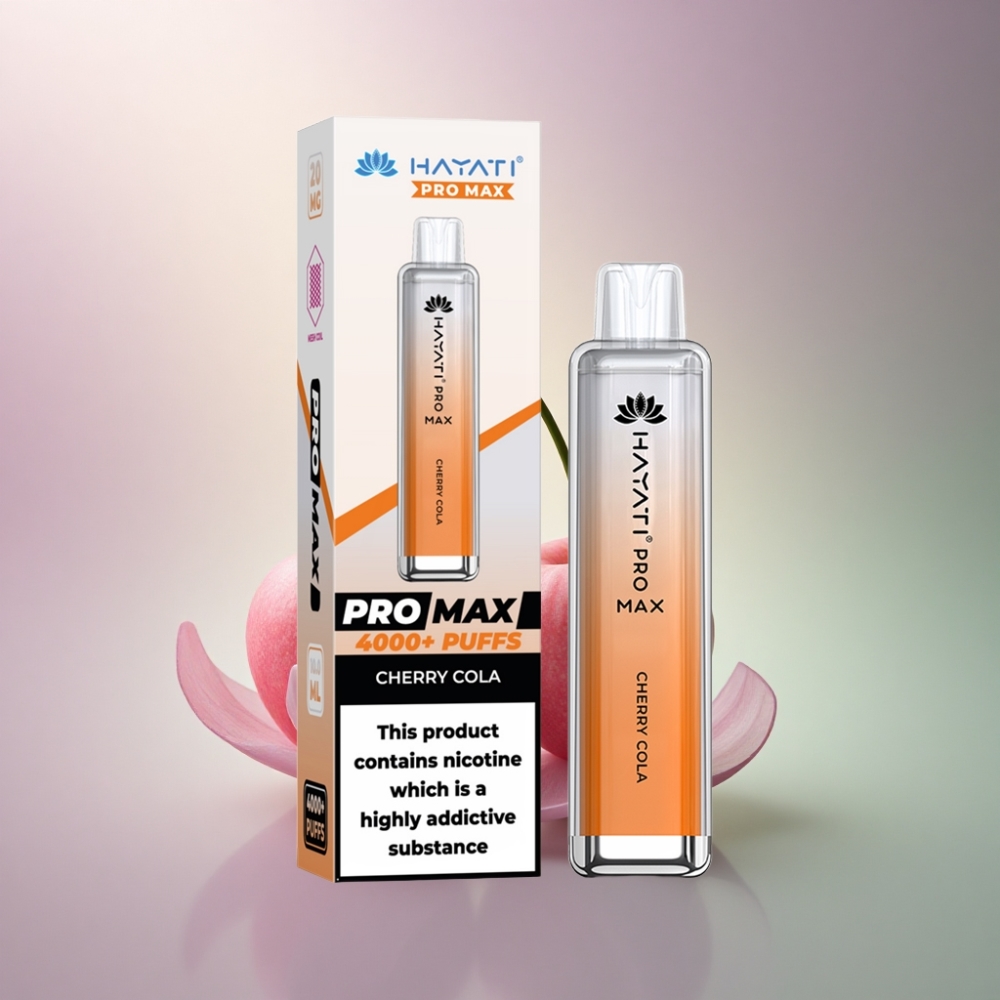 Hayati Pro Max 4000 Puffs Kirsikka-Kola 2% Nikotiinia 1400mAh