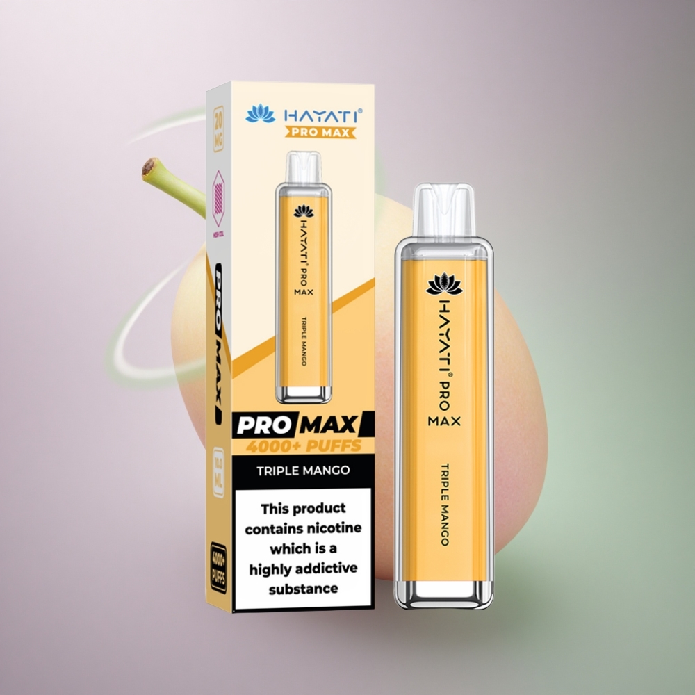 Hayati Pro Max 4000 Puffs KolmoisMango 2ml 1400mAh