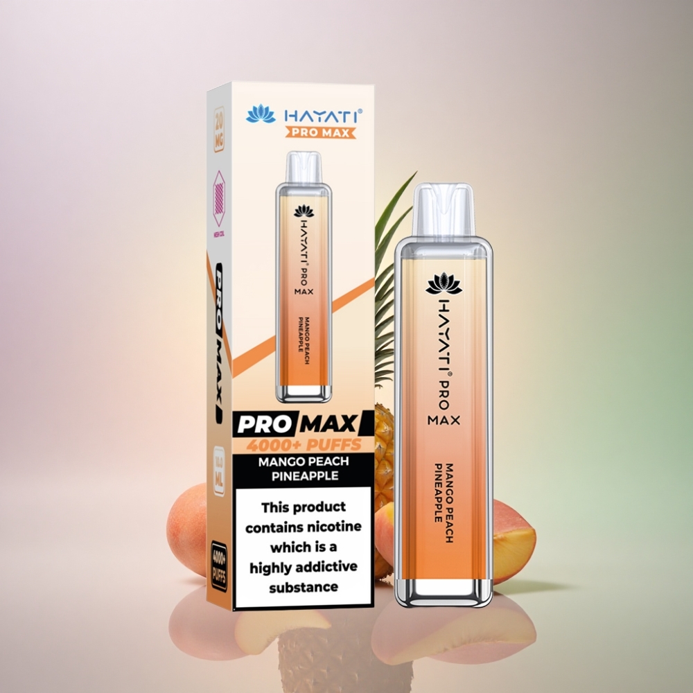 Hayati Pro Max 4000 Puffs Mango Persikka Ananas 2% Nikotiinia 1400mAh