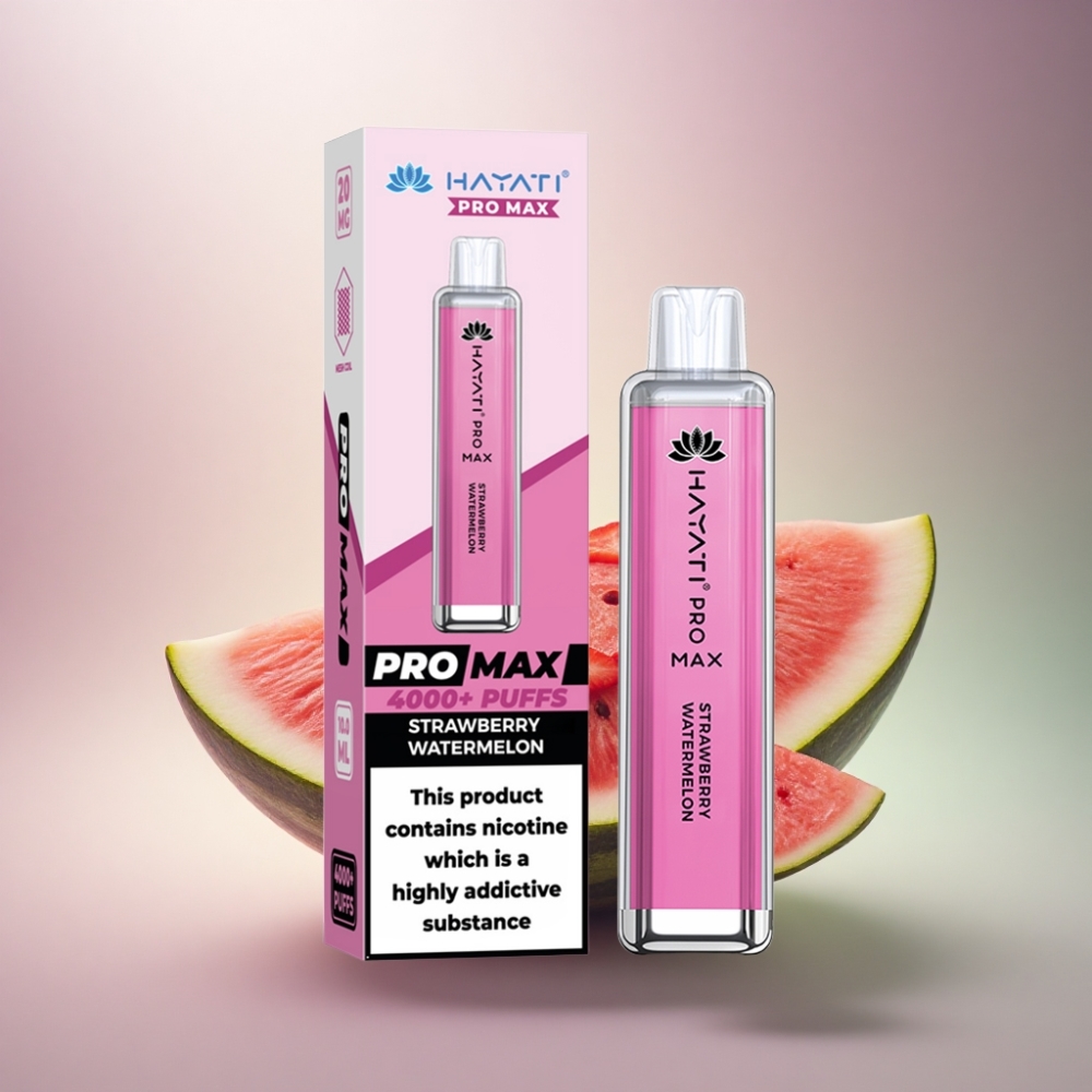 Hayati Pro Max 4000 Puffs Mansikka-Arbuusi 2% Nikotiinia 1400mAh