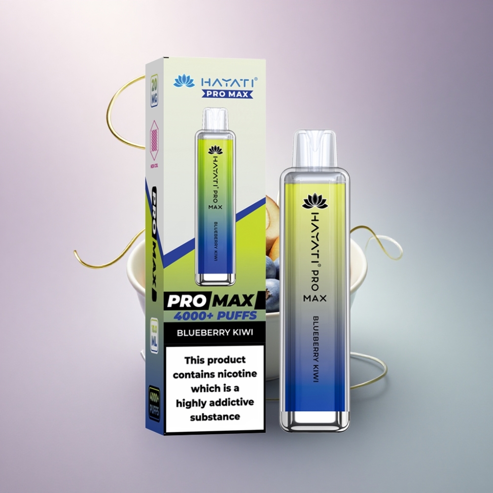 Hayati Pro Max 4000 Puffs Mustikka Kiivi 2ml TPD-1400mAh