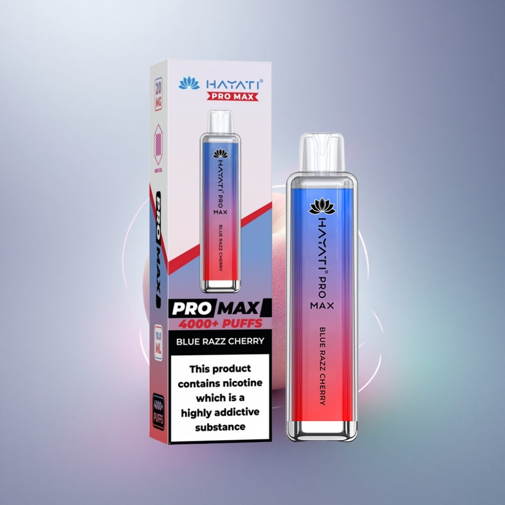 Hayati Pro Max 4000 Puffs Sininen Vadelma-Kirsikka 2ml 1400mAh