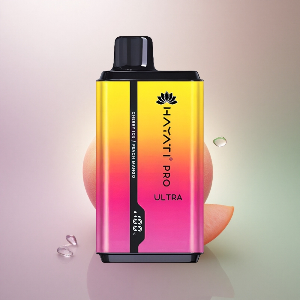 Hayati Pro Ultra 15000 Puffs Kirsikka-Jääpersikka-Mango 850mAh 2% nikotiinia