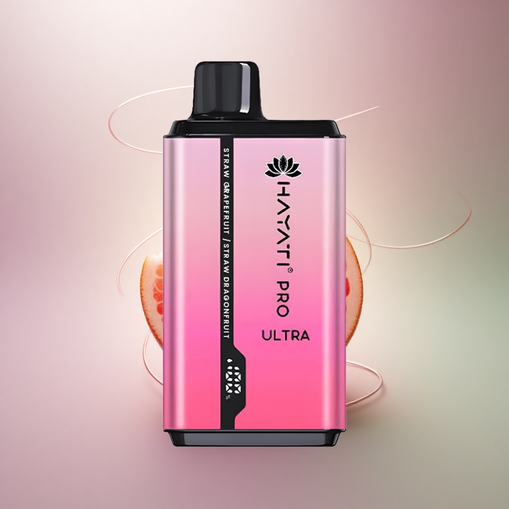 Hayati Pro Ultra 15000 Puffs Mansikka Greippi Mansikka Lohikäärmehedelmä 850mAh 12ml