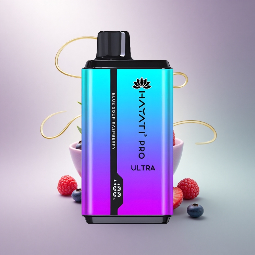 Hayati Pro Ultra 15000 Puffs Mustikka-Vadelma Menthol 850mAh 2% nikotiinia