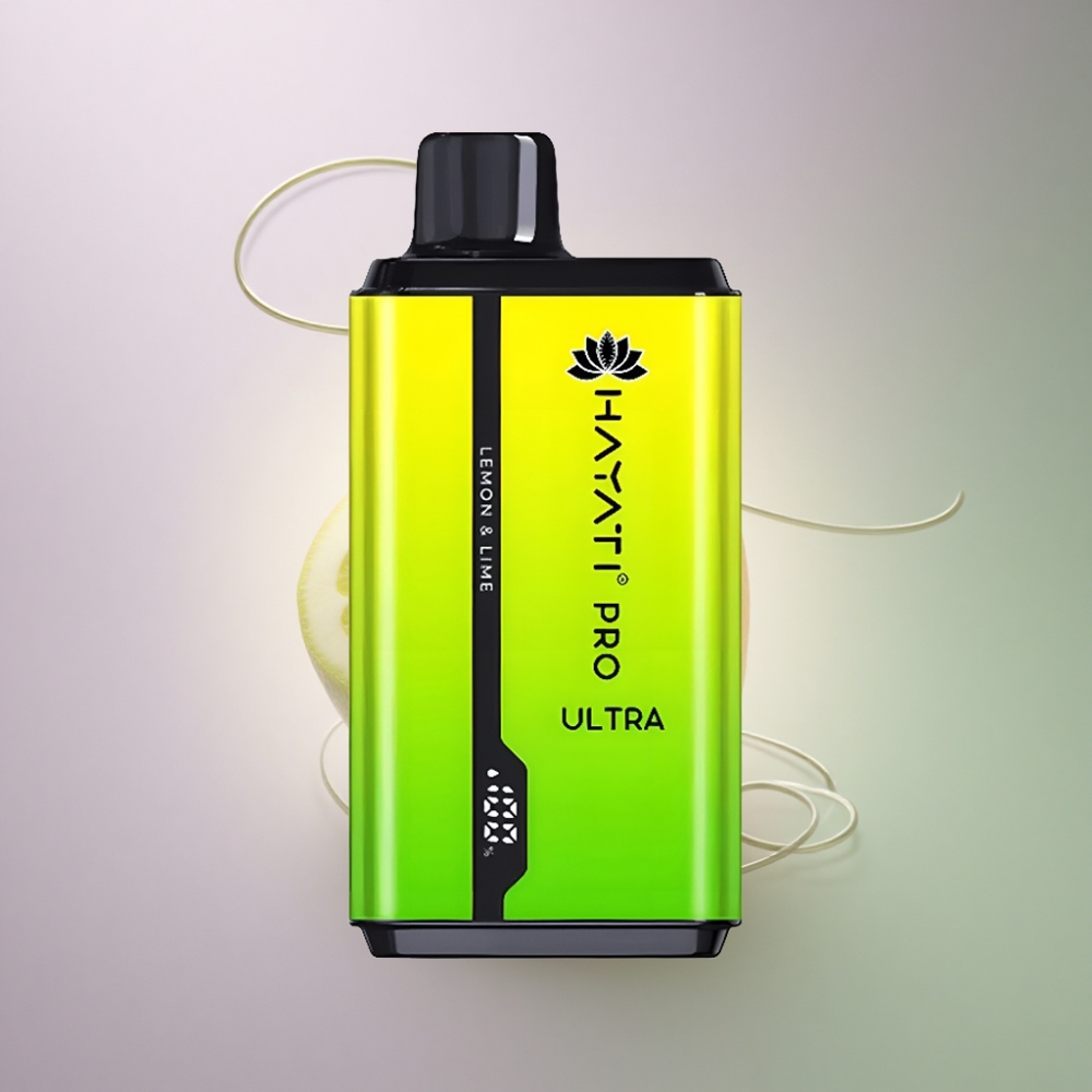 Hayati Pro Ultra 15000 Puffs Sitruuna & Lime 850mAh 2% nikotiinia