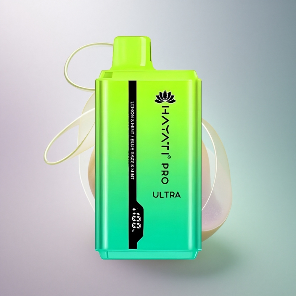 Hayati Pro Ultra 15000 Puffs Sitruuna & Mint Sininen Razz & Mint 850mAh 2% nikotiinia