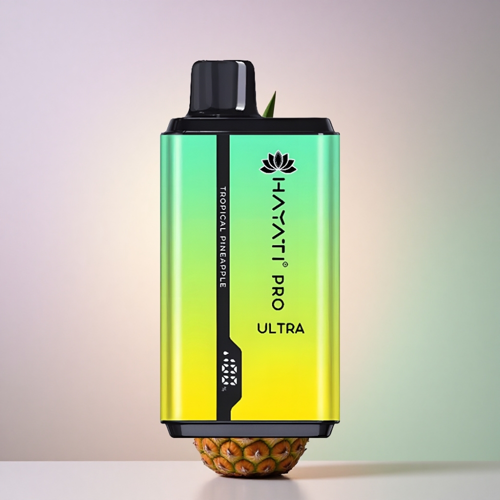Hayati Pro Ultra 15000 Puffs Tropiikkilämpimä Ananas 850mAh 2% nikotiinia