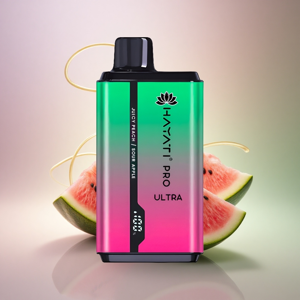Hayati Pro Ultra 15000 Puffs Vesimeloni Kiivi Passiohedelmä 850mAh 2% nikotiinia