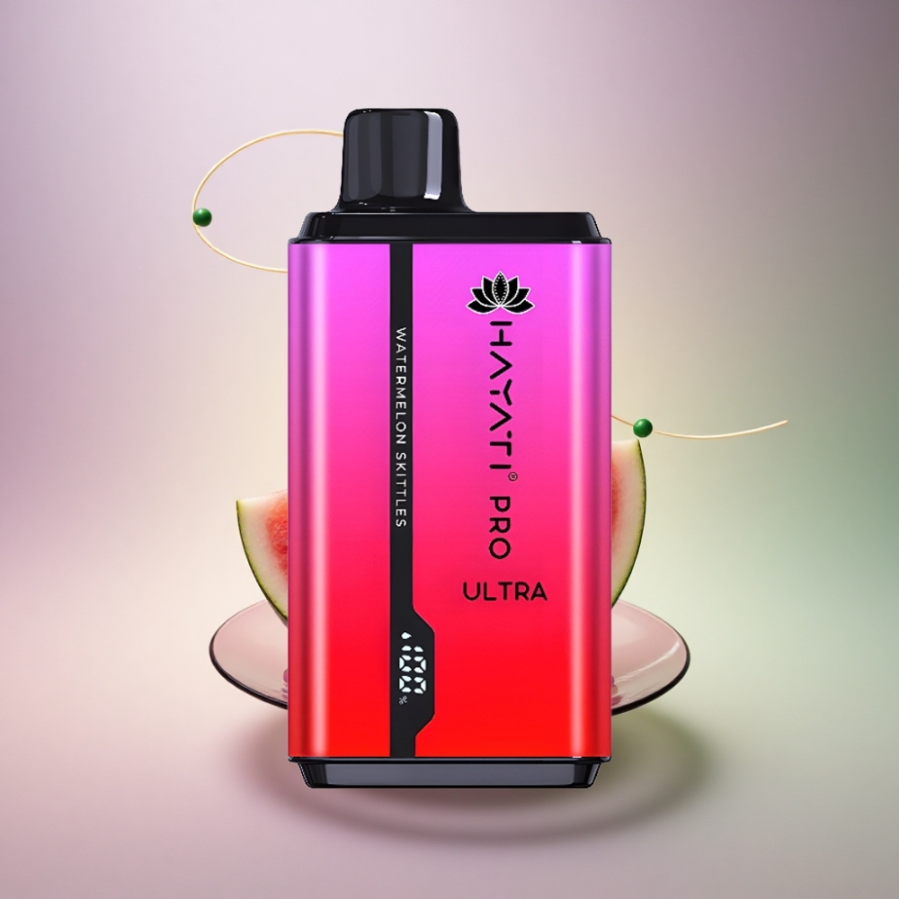 Hayati Pro Ultra 15000 Puffs Vesimeloni Skittles 850mAh 2% nikotiinia