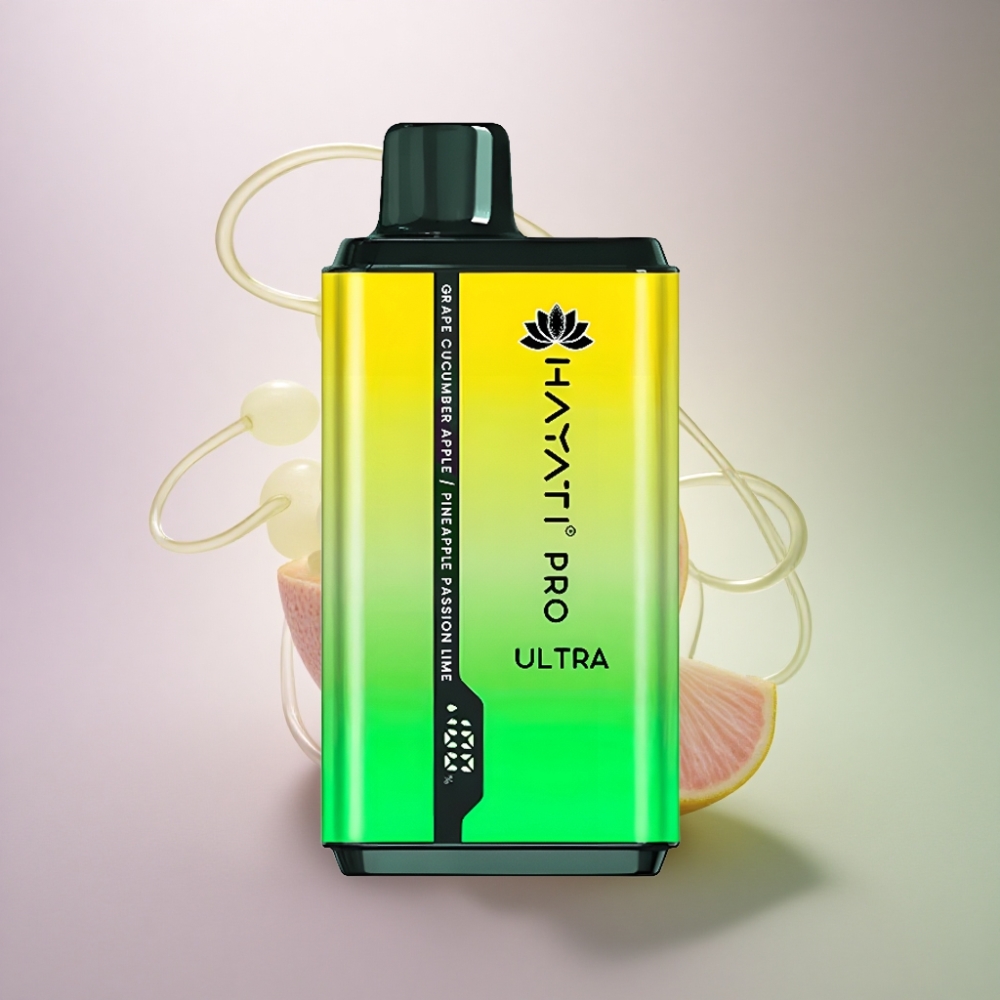 Hayati Pro Ultra 15000 Puffs Viinirukka Omena Ananas Passio 850mAh 2% nikotiinia