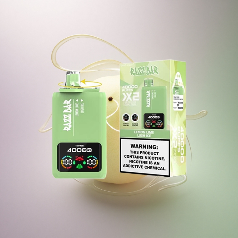 Razz Bar 40000 Puffs Sitruuna Lime - Virtaava Jää 650 mAh 5 % nikotiinia