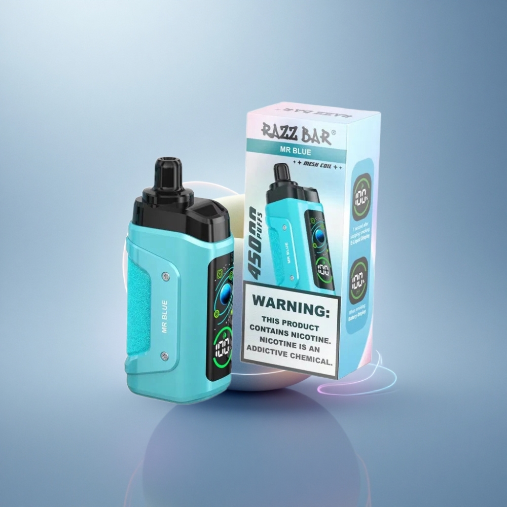 Razz Bar 45000 Puffs Herra Sininen 1.0 Ohm 650 mAh