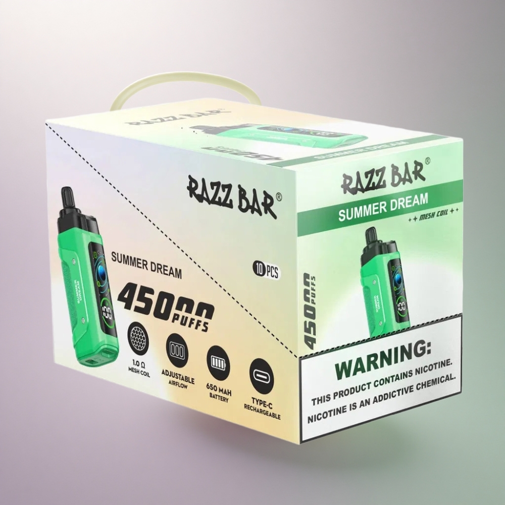 Razz Bar 45000 Puffs Kesäuni 650 mAh Mesh