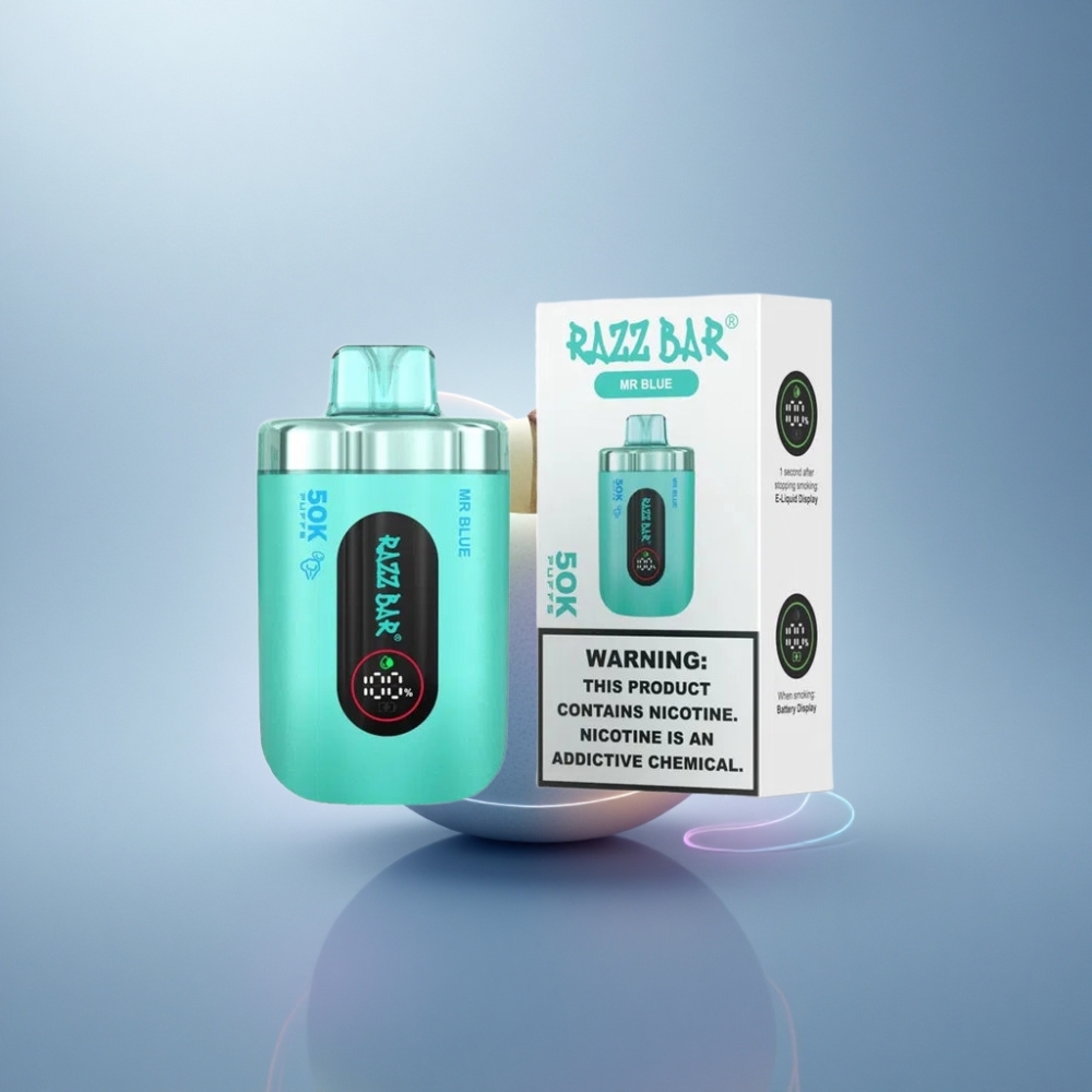 Razz Bar 50K Puffs Herra Sininen 1.0 Ohm Mesh 650 mAh