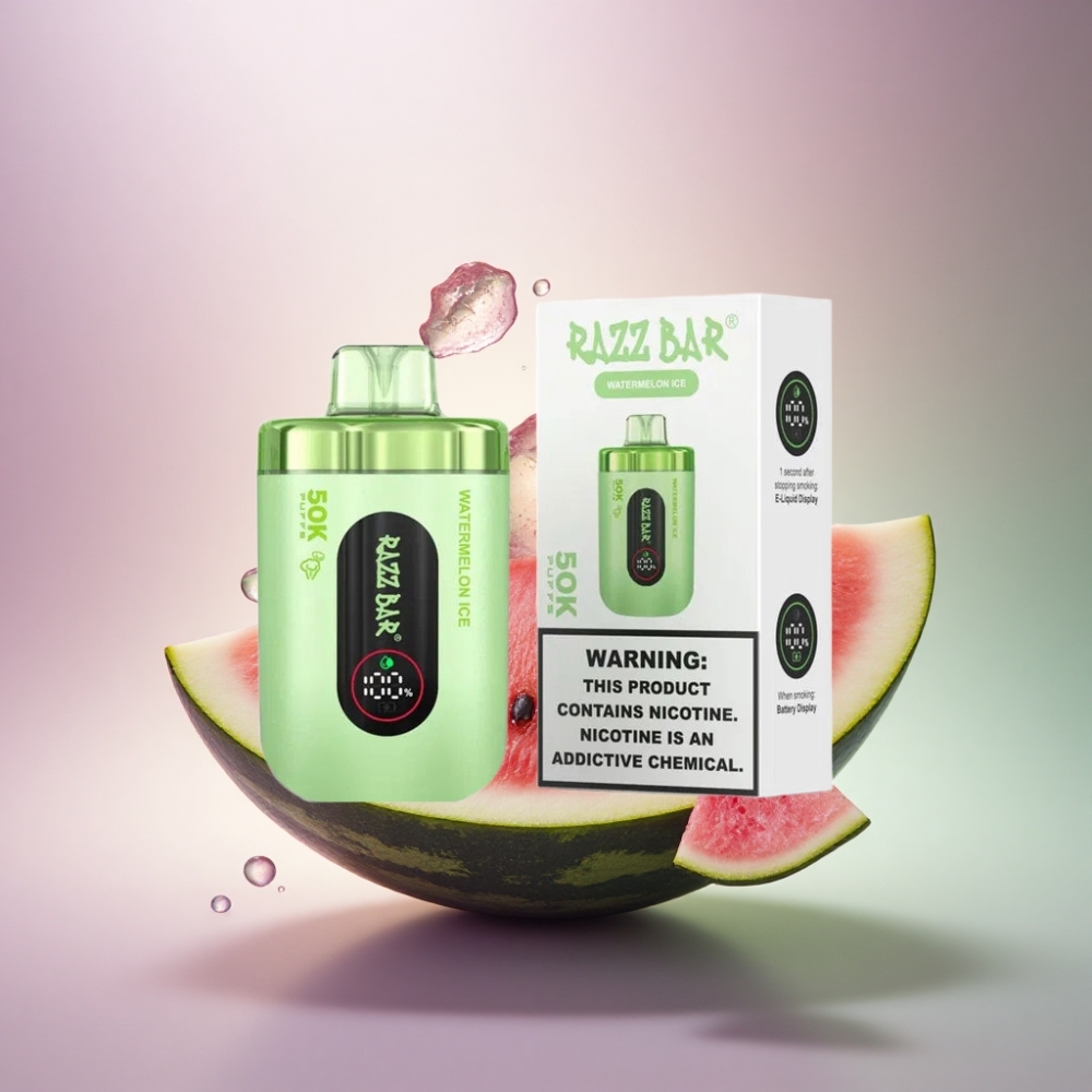 Razz Bar 50K Puffs Vesimeloni Jää 650mAh 2% Nikotiinia